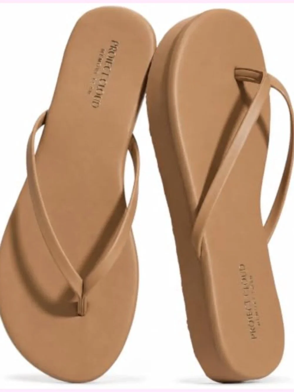 Memory Foam Insole Platform Flip Flops - Lightweight Non-Slip Summer Thong
